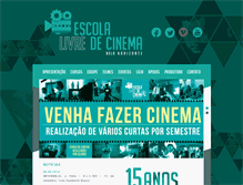 Tablet Screenshot of escolalivredecinema.com.br